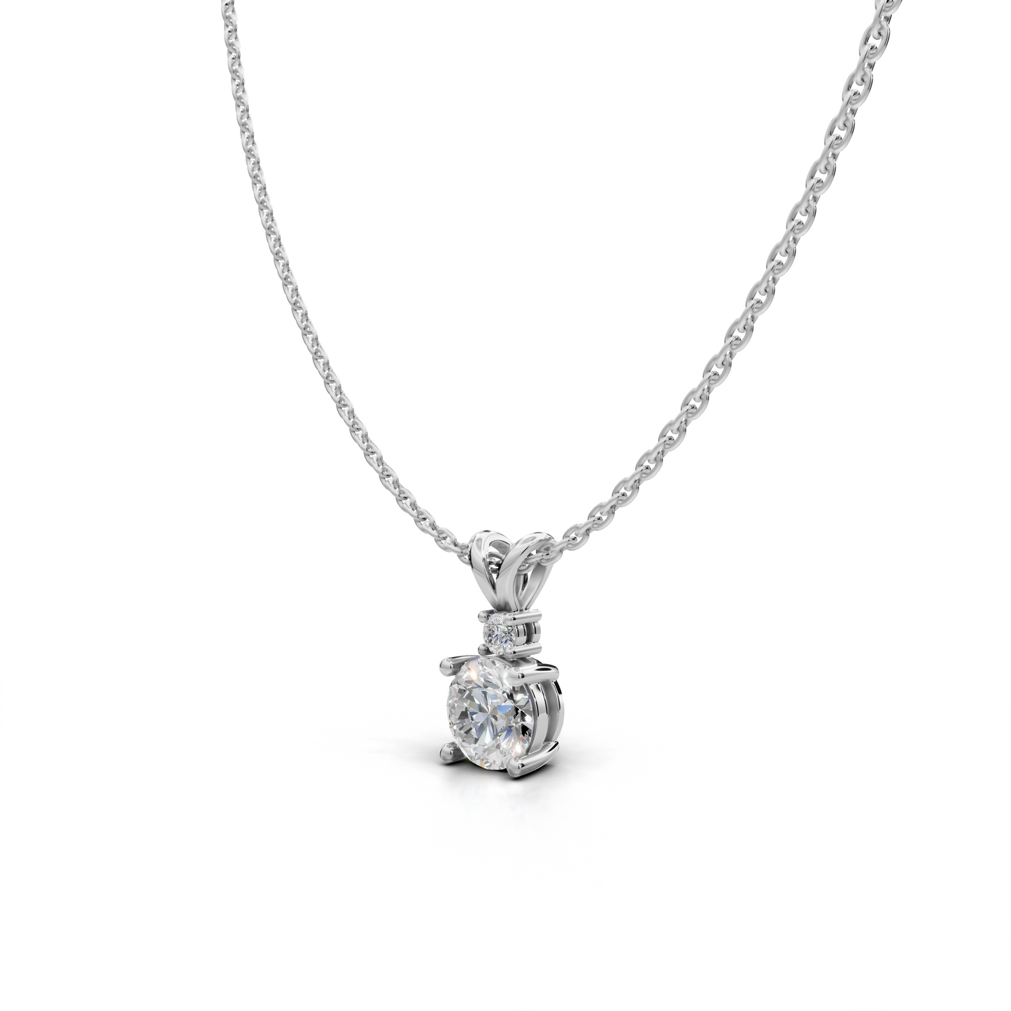Solitaire Diamond Pendant - LWPD-0317
