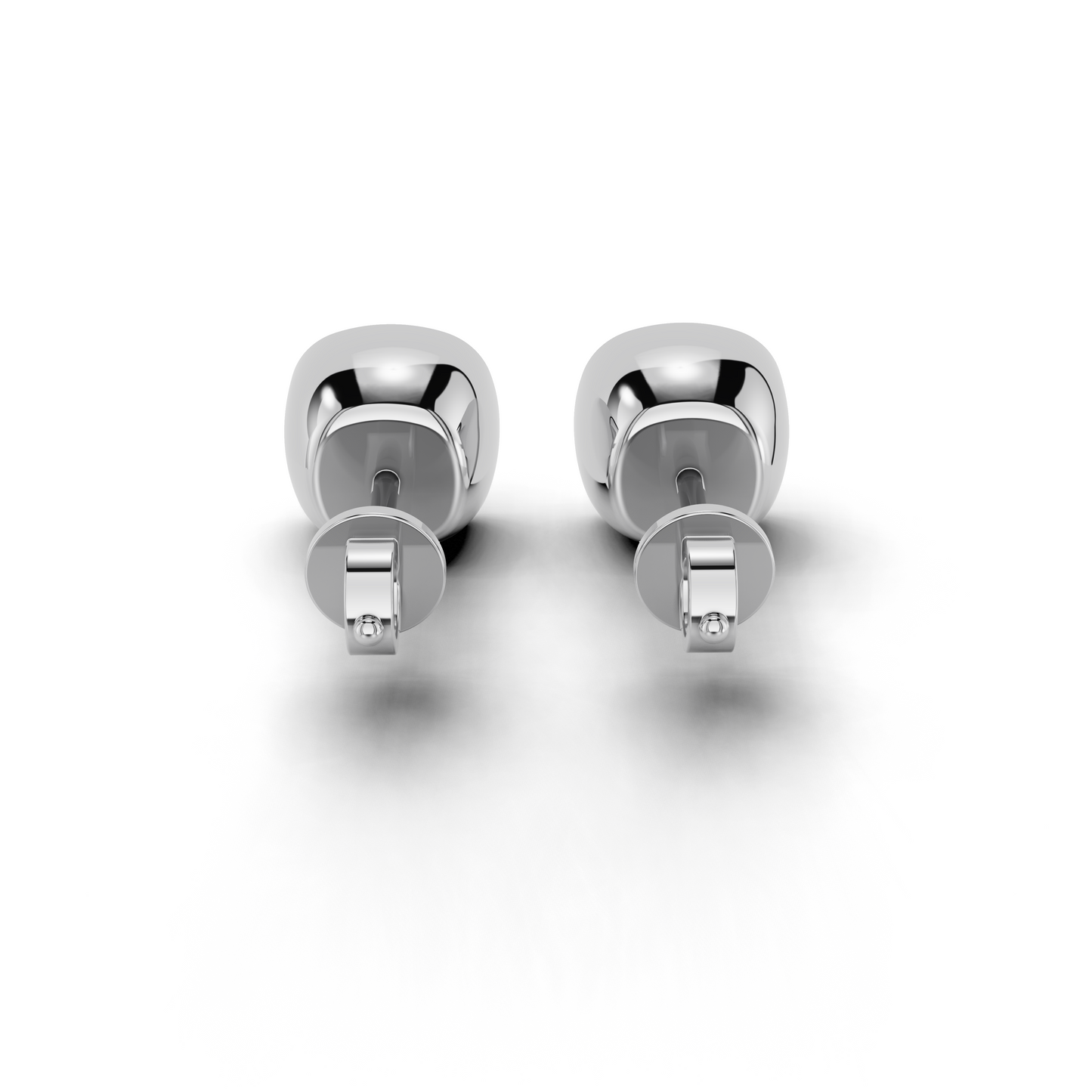 Bezel-Set Moissanite Stud Earrings