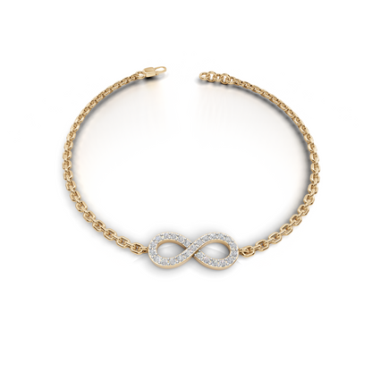 Elegant Infinity Bracelet with Sparkling Diamonds