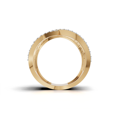 "X" design Diamond Ring - HWLR-0084