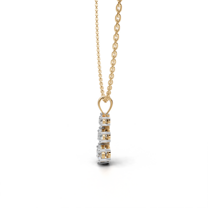 Three-Stone Diamond Pendant - LWPD-0318