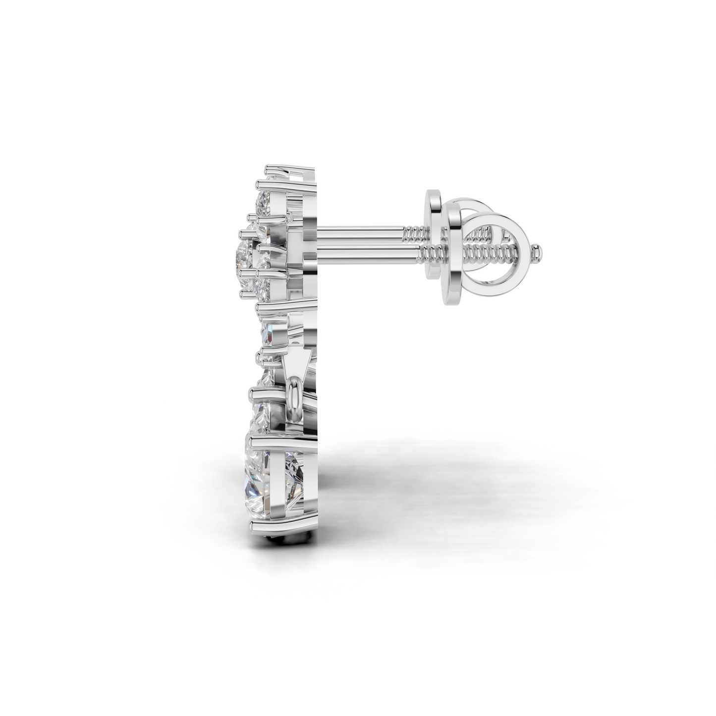 Floral inspired Diamonds Earrings - DGER-0145