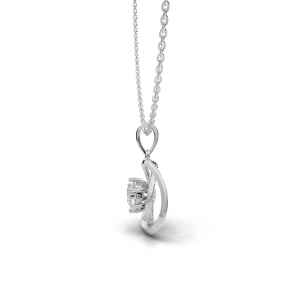 Round-cut Diamond Pendant- LWPD-0326