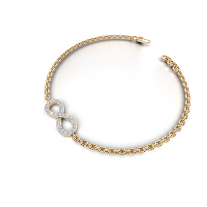Elegant Infinity Bracelet with Sparkling Diamonds