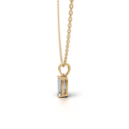 Emerald-cut Diamond Pendant - LWPD-0115