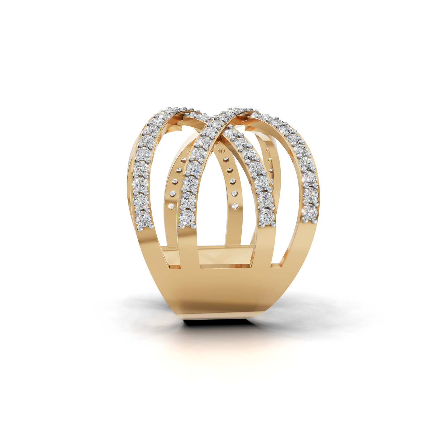 "X" design Diamond Ring - HWLR-0084