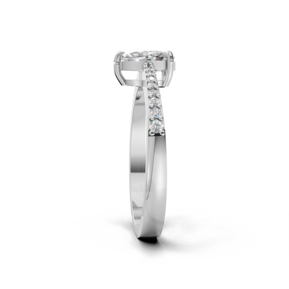 Pear-shaped Diamond Ring - SOLR-0545