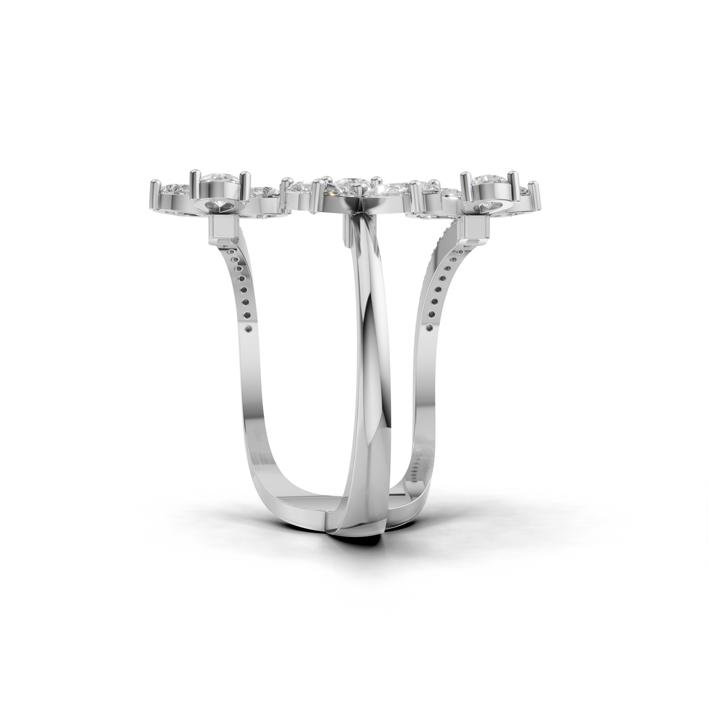 Floral swirl Diamond Ring - MWLR-0289