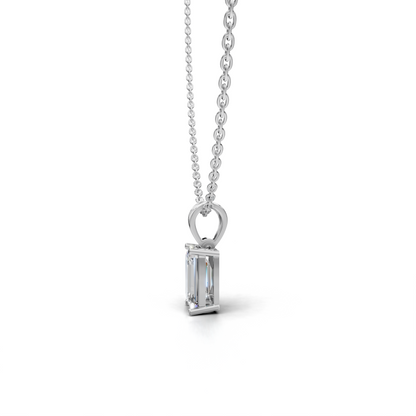 Emerald-cut Diamond Pendant - LWPD-0115