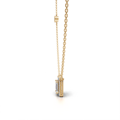 Bezel Set Diamond Necklace - LWPD-0320