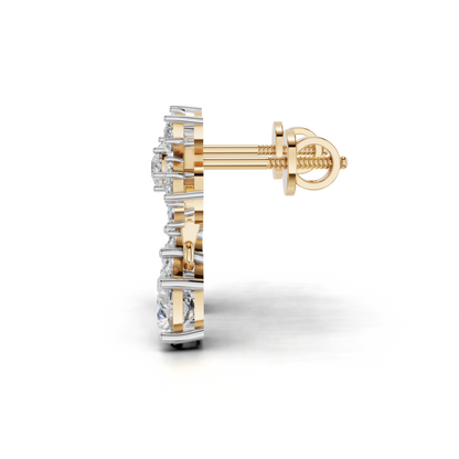 Floral inspired Diamonds Earrings - DGER-0145