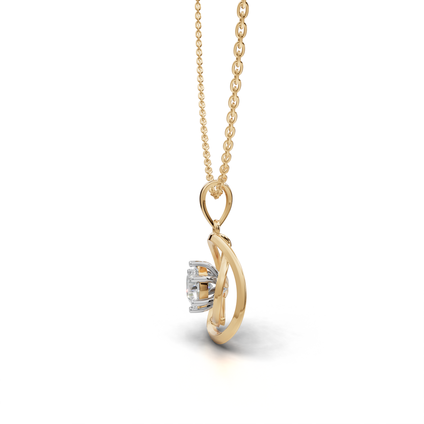 Round-cut Diamond Pendant- LWPD-0326