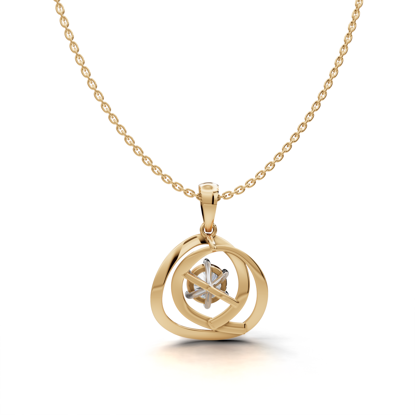 Round-cut Diamond Pendant- LWPD-0326