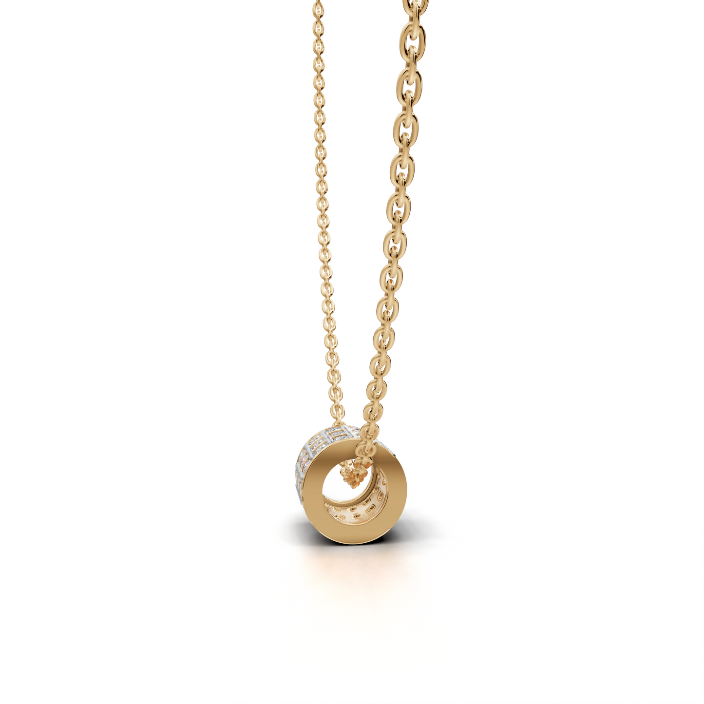 Cylindrical Diamond Pendant - LWPD-0328