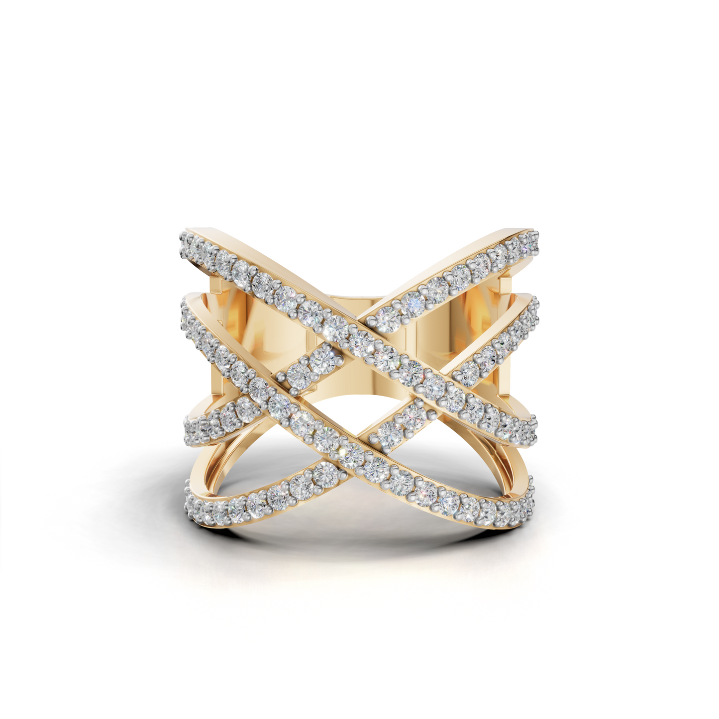 "X" design Diamond Ring - HWLR-0084