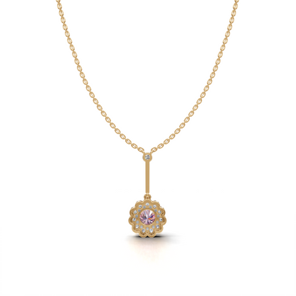 Pink Sapphire Pendant - LWPD-0330