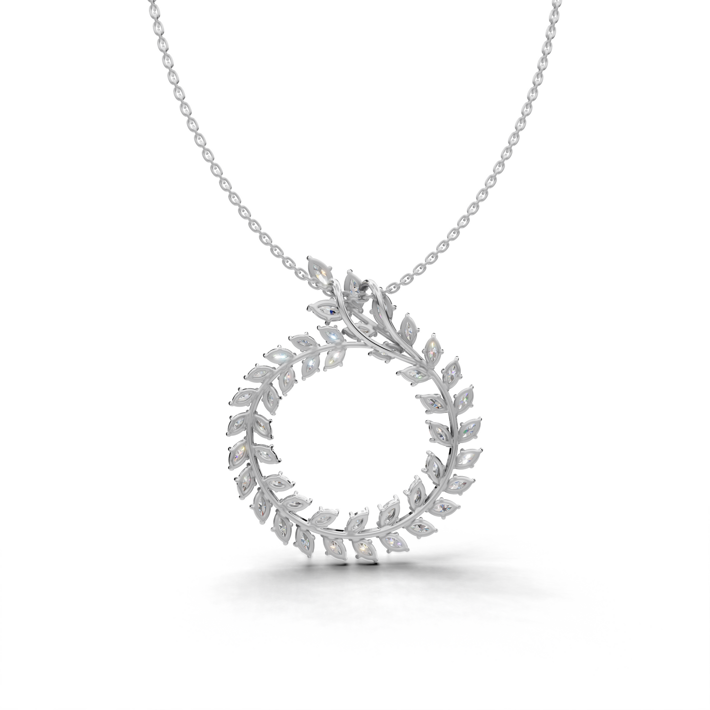 Leaf Round Pendant - HWPD-0075