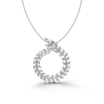 Leaf Round Pendant - HWPD-0075
