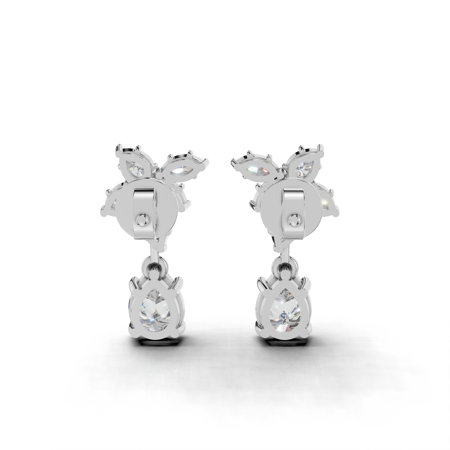 Floral inspired Diamonds Earrings - DGER-0145