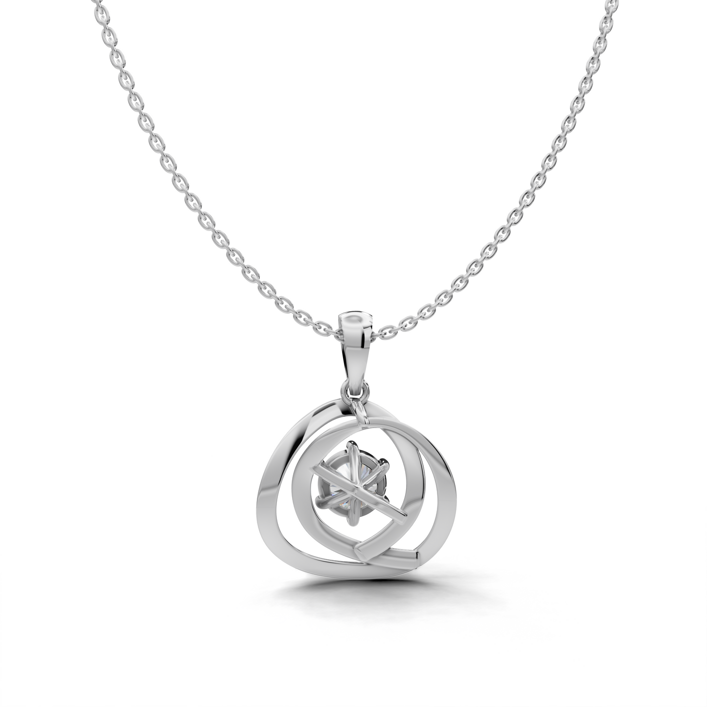 Round-cut Diamond Pendant- LWPD-0326