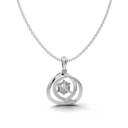 Round-cut Diamond Pendant- LWPD-0326