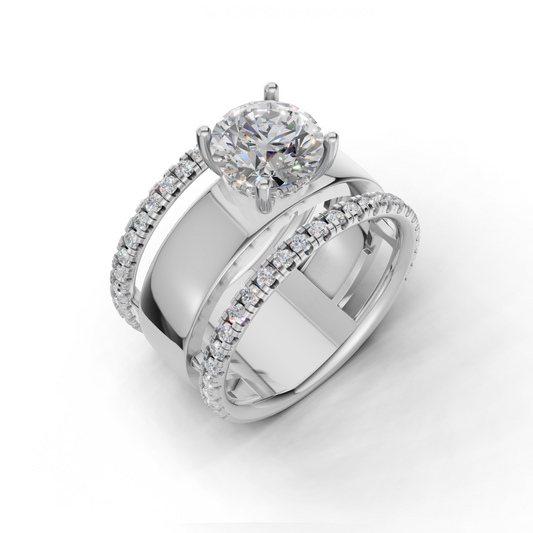 Exquisite Diamond Engagement Ring - SOLR-0556