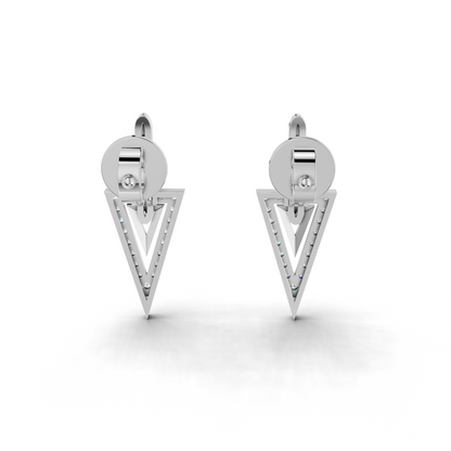Diamond Triangle Earrings- LWPD-0329-ER