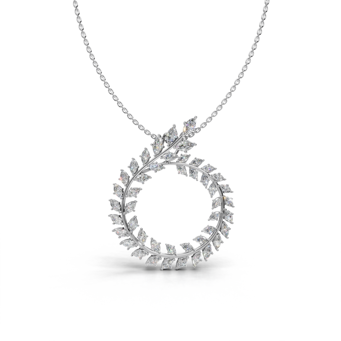 Leaf Round Pendant - HWPD-0075