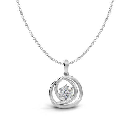 Round-cut Diamond Pendant- LWPD-0326