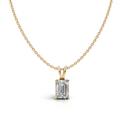 Emerald-cut Diamond Pendant - LWPD-0115