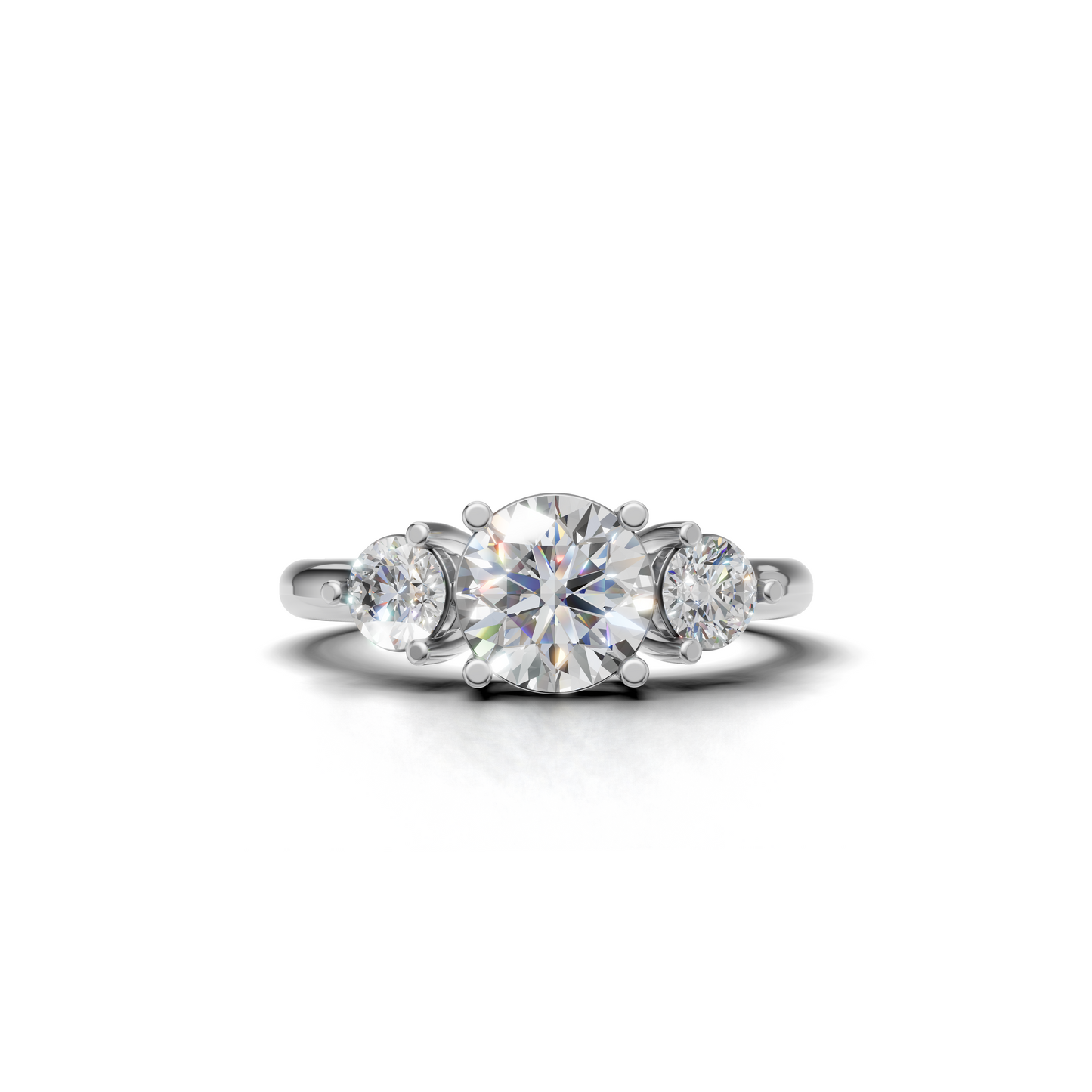 Stunning ring with a three stone design