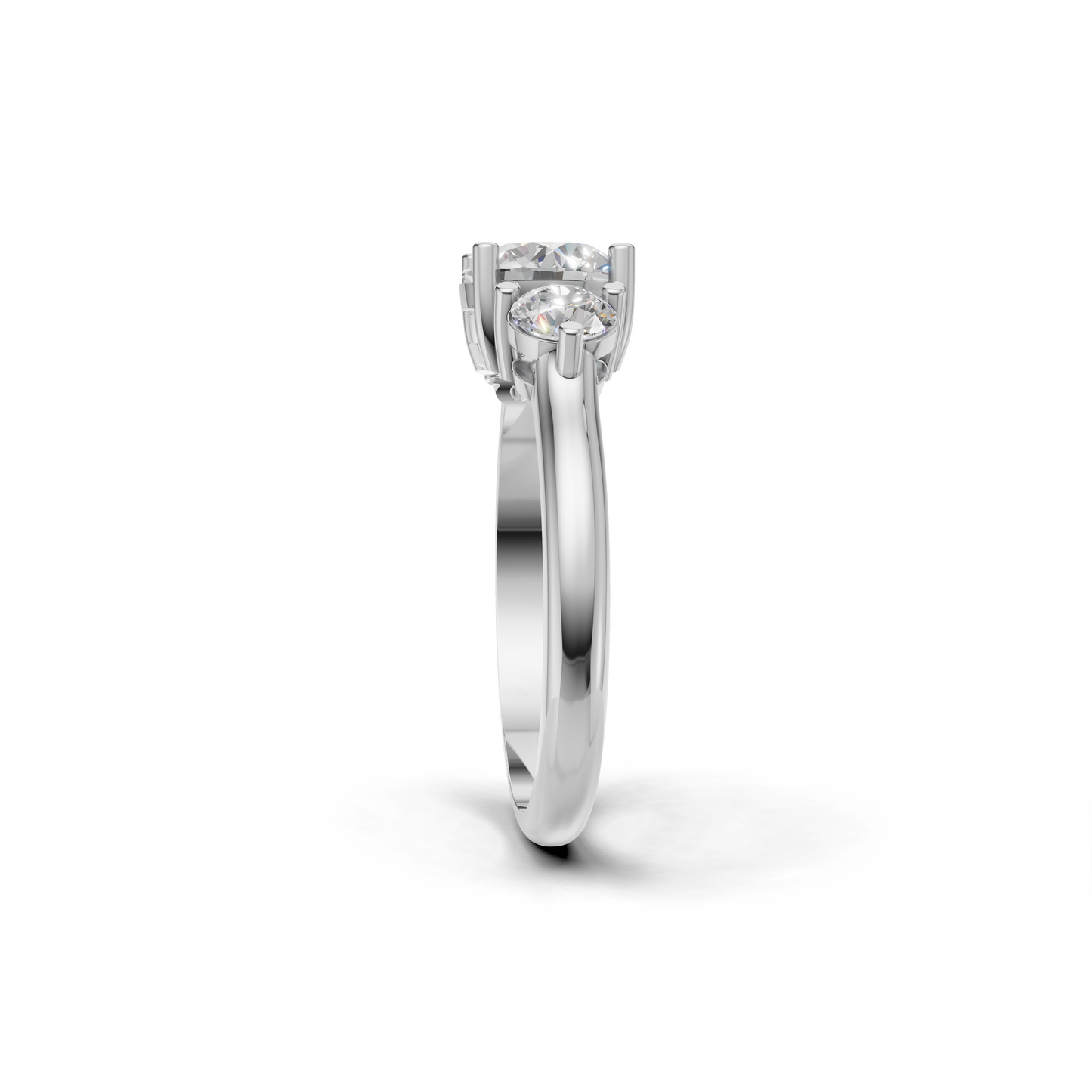 Stunning ring with a three stone design